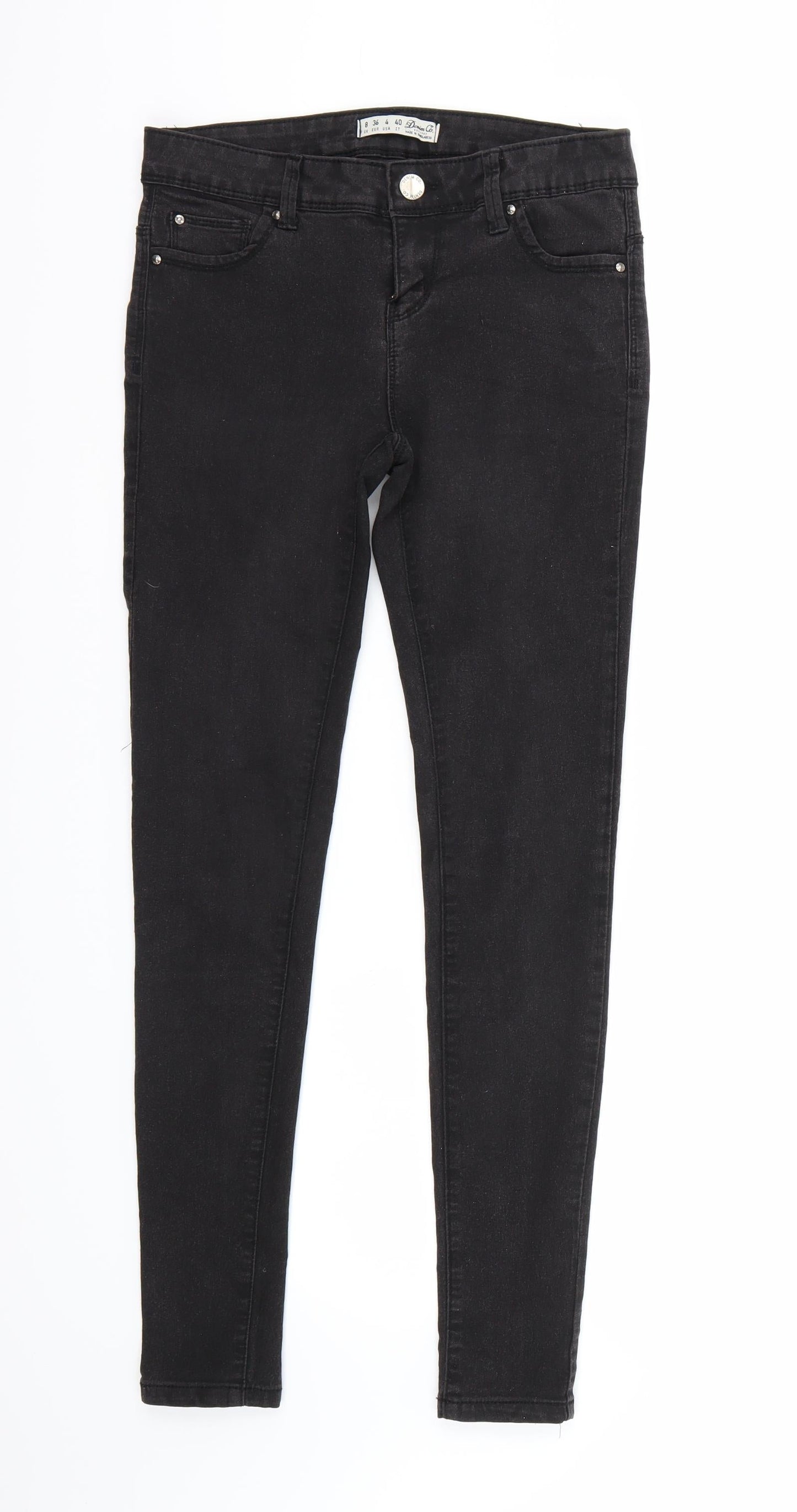 Denim & Co. Womens Black   Skinny Jeans Size 8 L29 in
