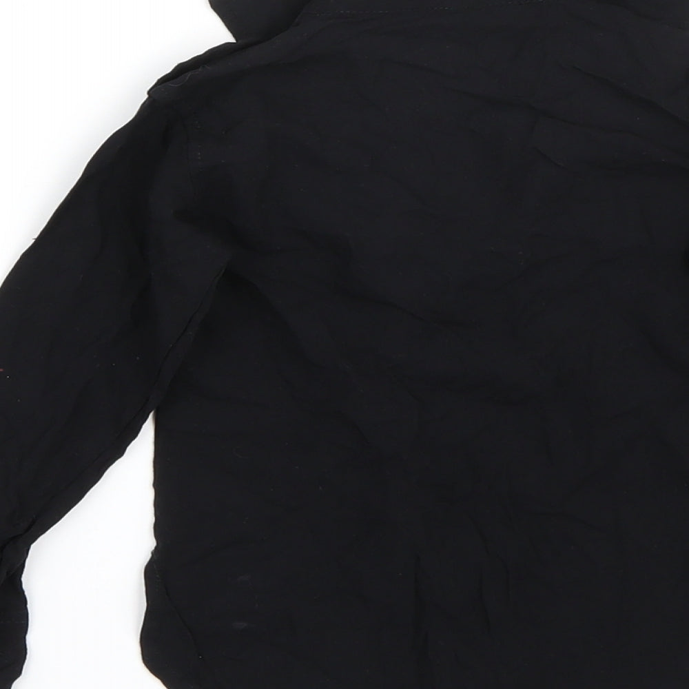 Preworn Girls Black   Basic Blouse Size 2 Years