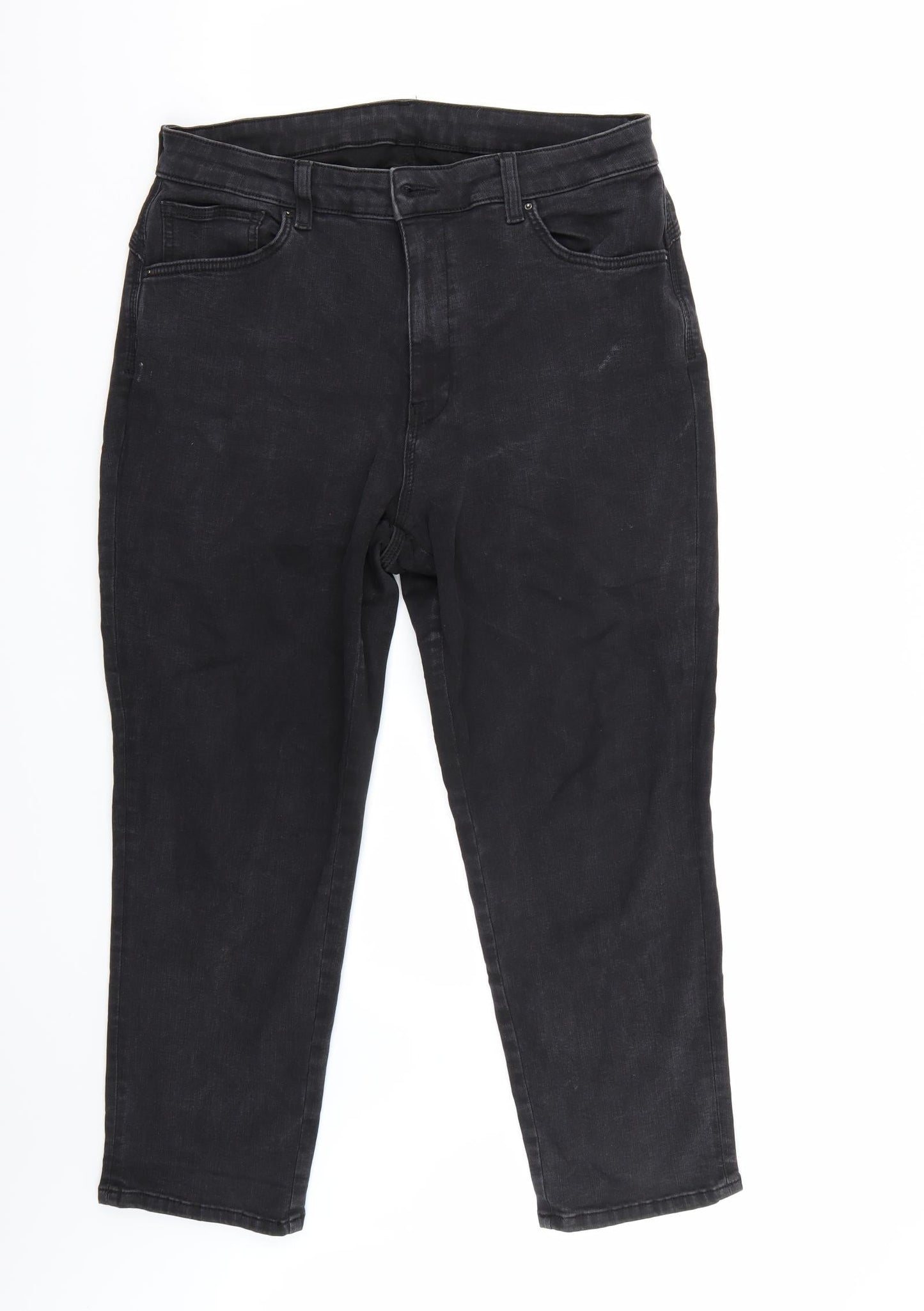 Preworn Womens Black   Cropped Jeans  L25 in