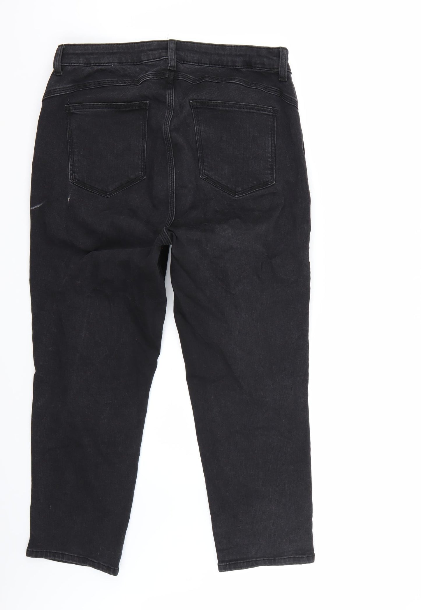 Preworn Womens Black   Cropped Jeans  L25 in