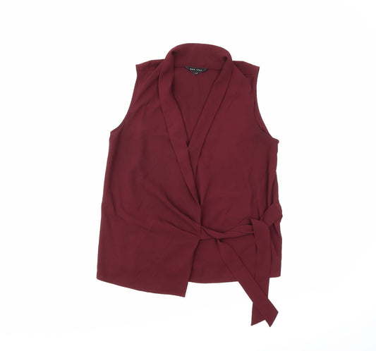 New Look Womens Red   Basic Blouse Size 10