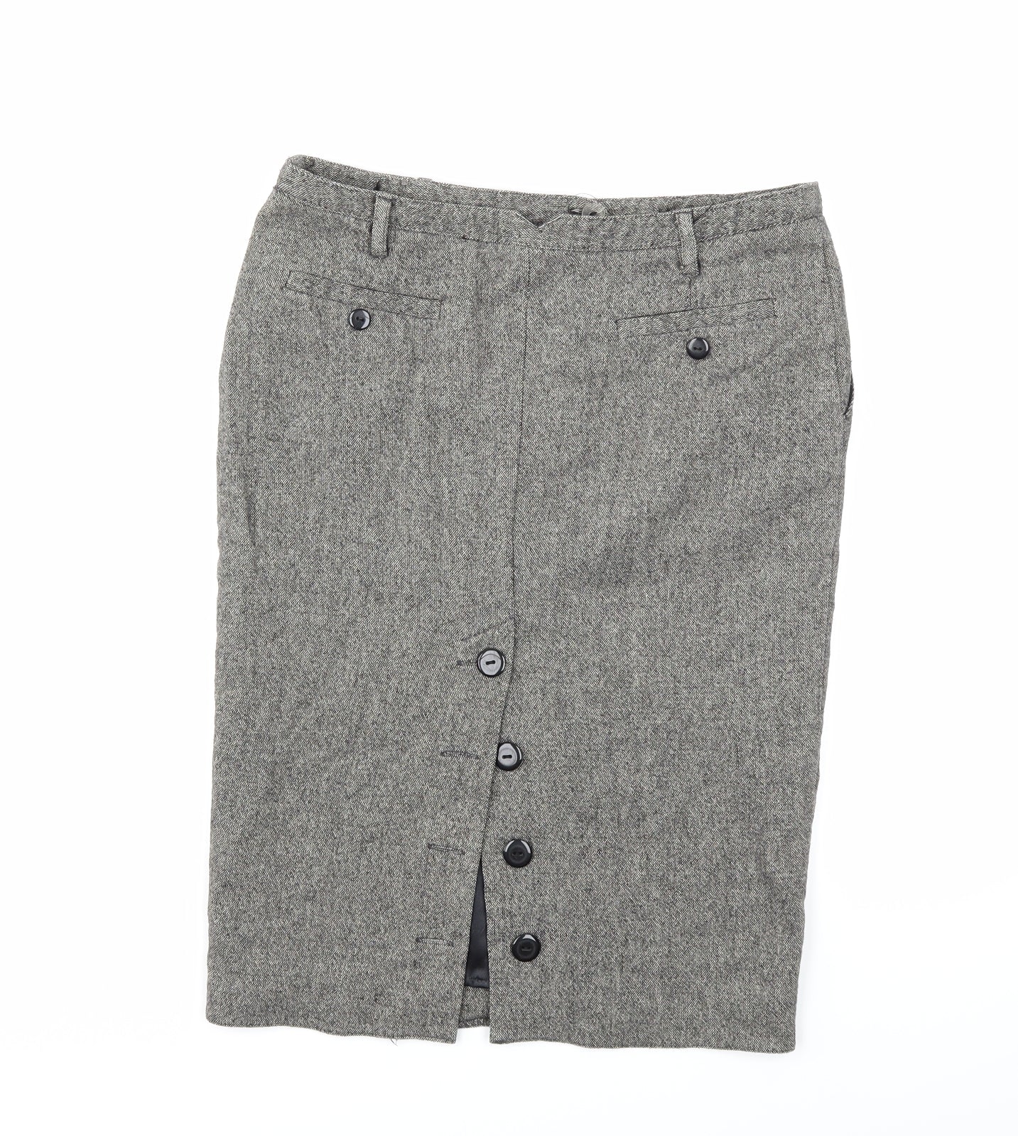 Miss Selfridge Womens Grey   Straight & Pencil Skirt Size 10