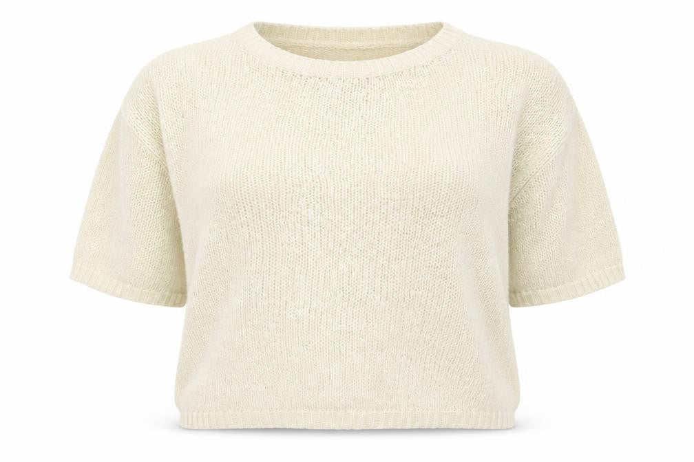 Front view of New Look women’s white knit jumper, size UK 12
