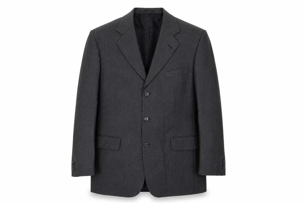 Front view of Copperstone men’s grey jacket suit jacket, size 40