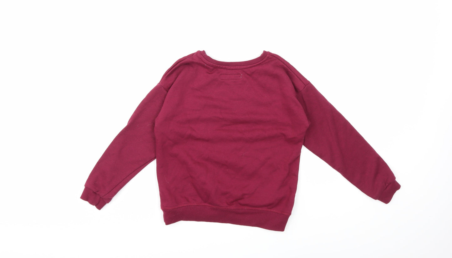 Primark Girls Red   Pullover Sweatshirt Size 8 Years