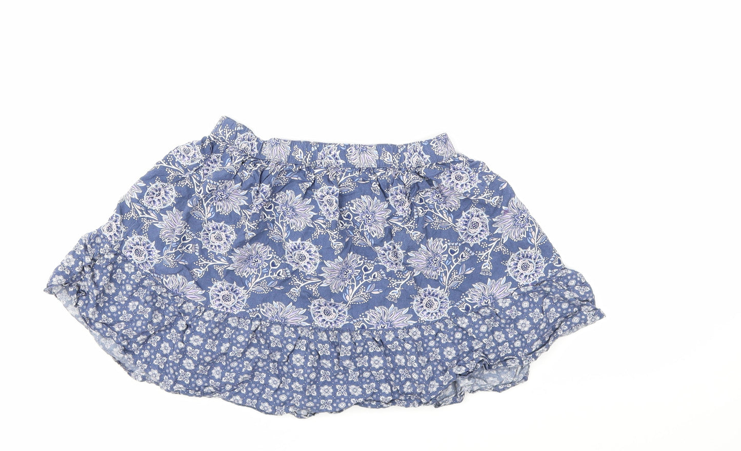 Gap Girls Blue Floral  Mini Skirt Size 10 Years