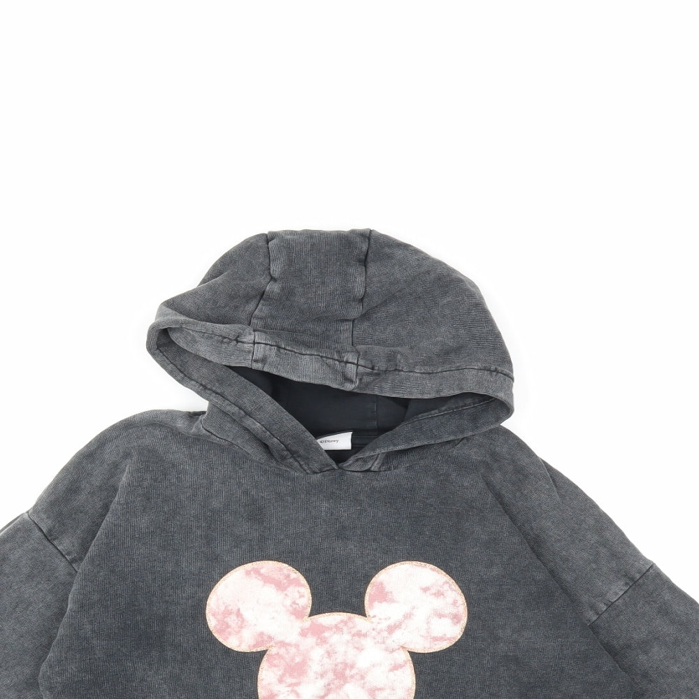 George Girls Grey   Pullover Hoodie Size 8 Years  - Mickey