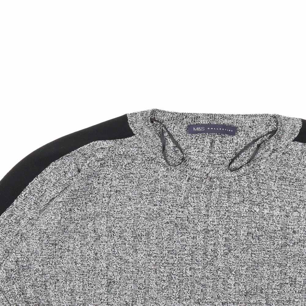 Marks and Spencer Womens Grey  Knit Pullover Jumper Size 18