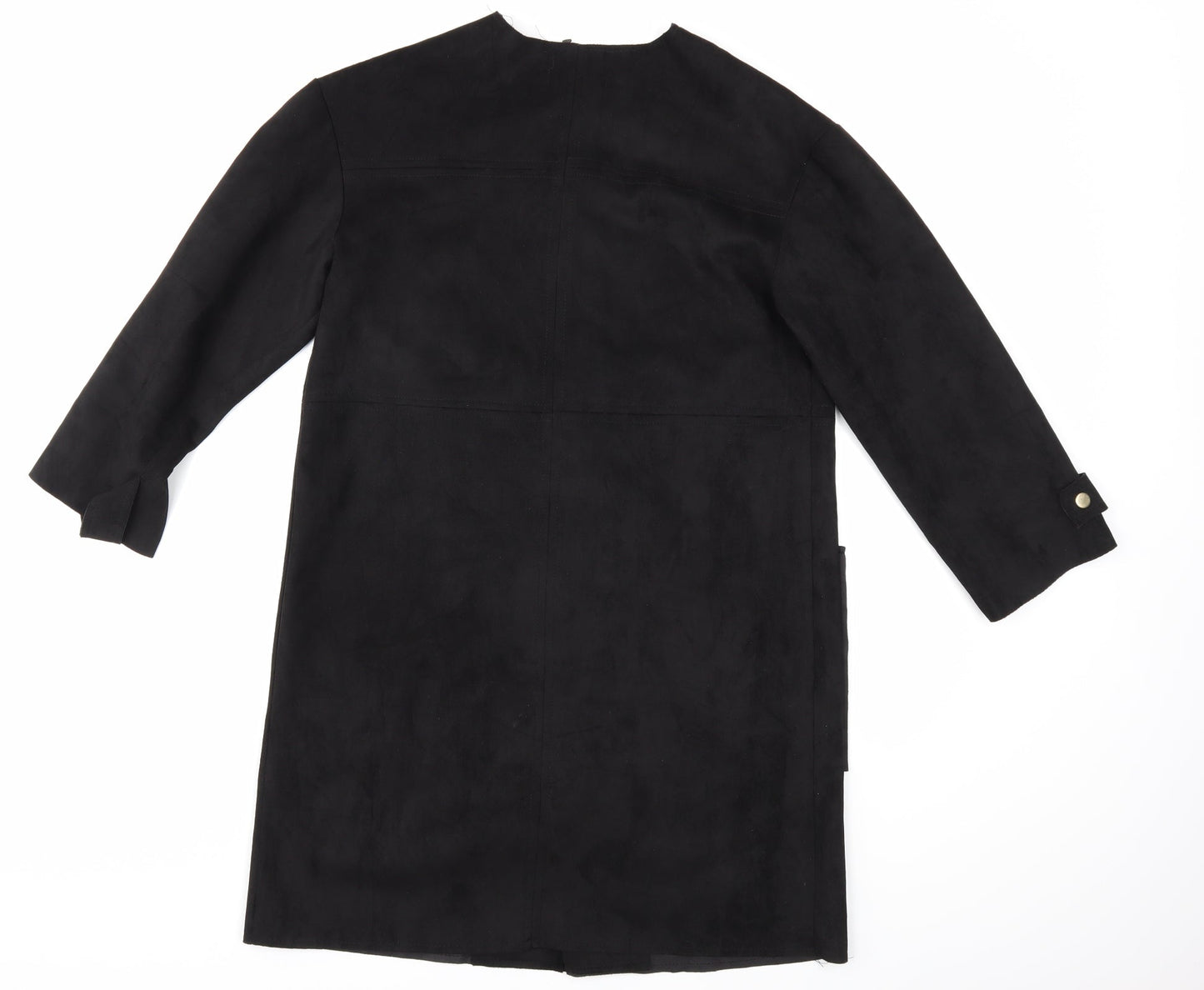 Voyles Womens Black   Overcoat Coat Size S