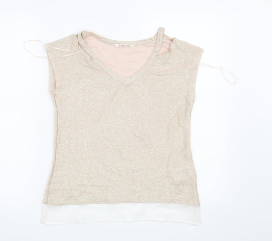 Preworn Womens Gold   Basic Blouse Size XS