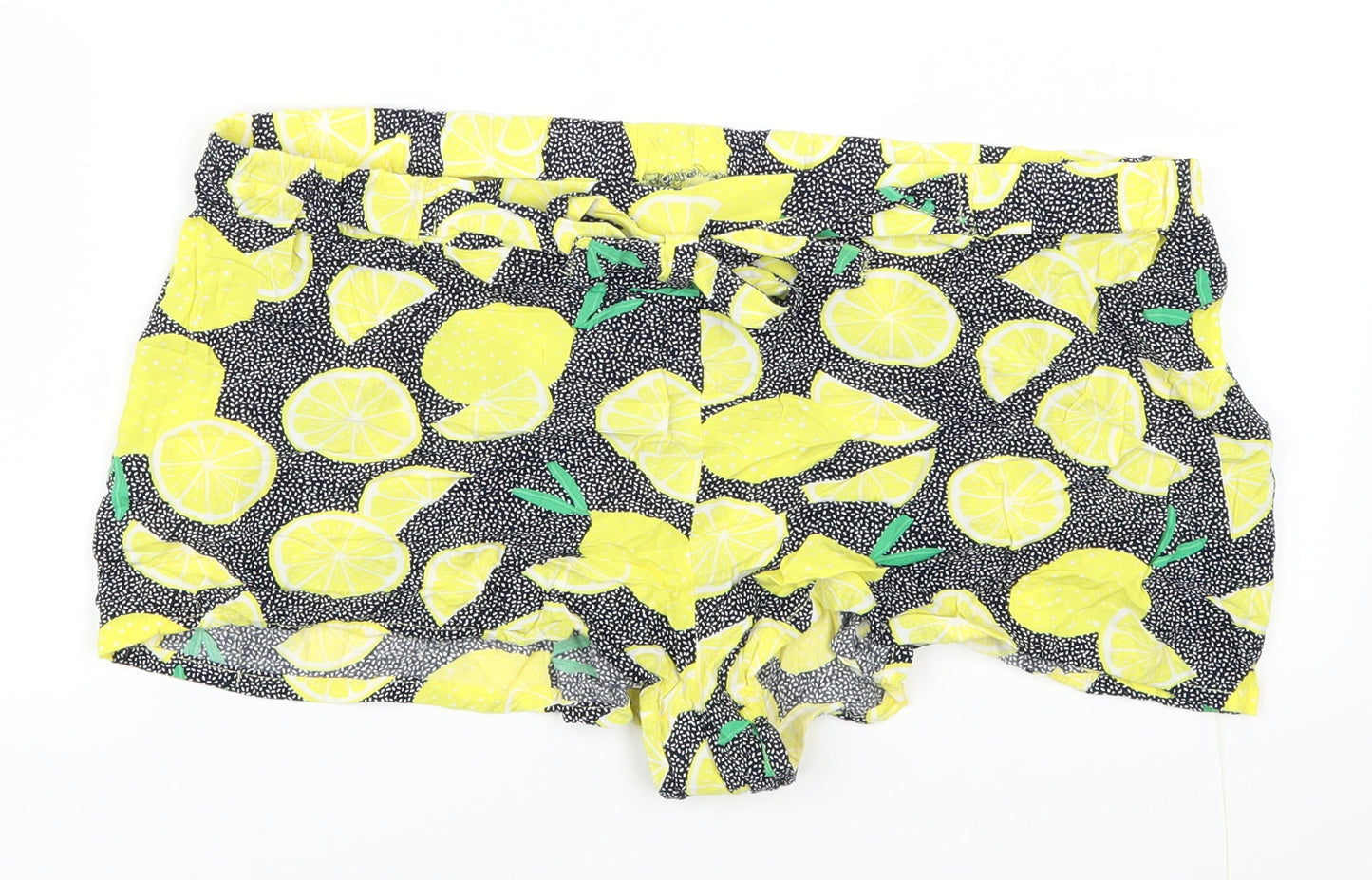 Preworn Womens Yellow Geometric  Hot Pants Shorts Size 35 in - Lemons