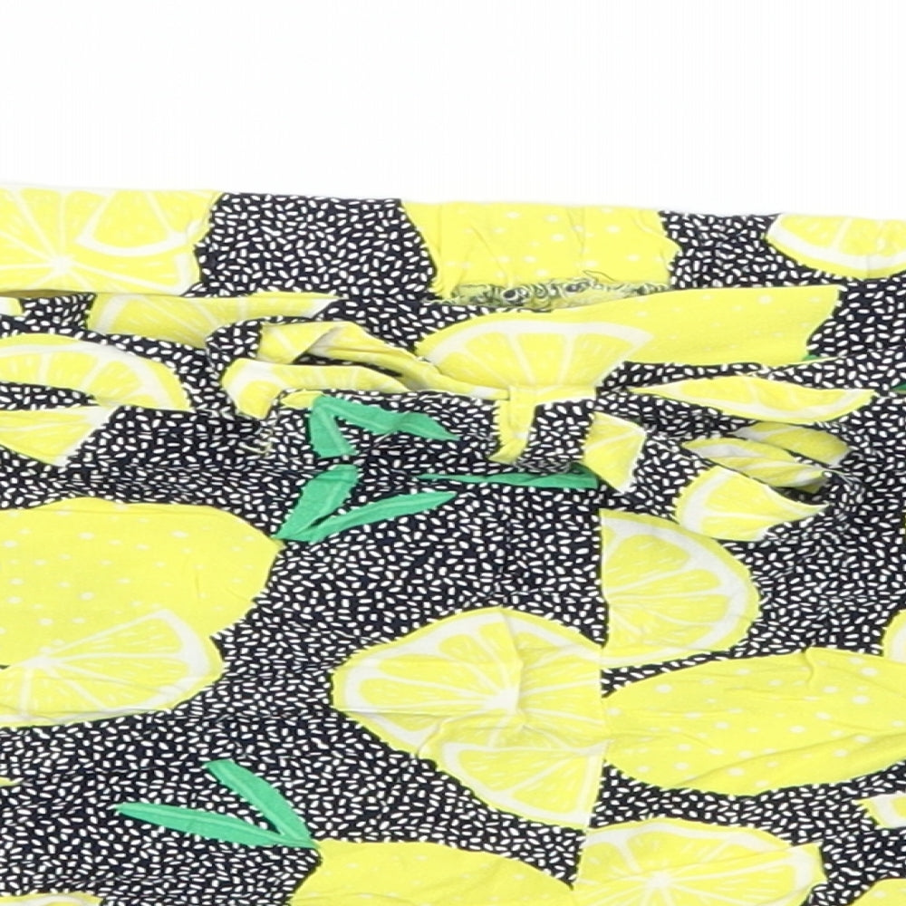 Preworn Womens Yellow Geometric  Hot Pants Shorts Size 35 in - Lemons