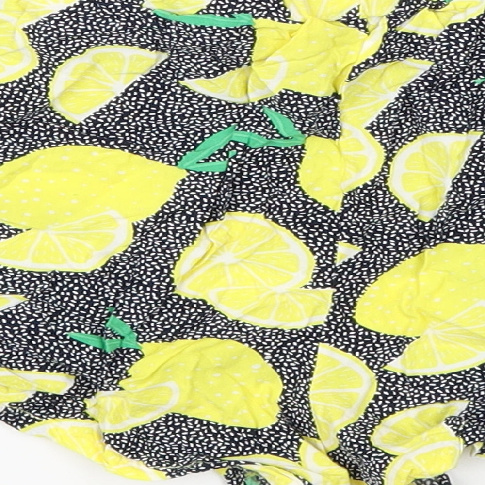 Preworn Womens Yellow Geometric  Hot Pants Shorts Size 35 in - Lemons