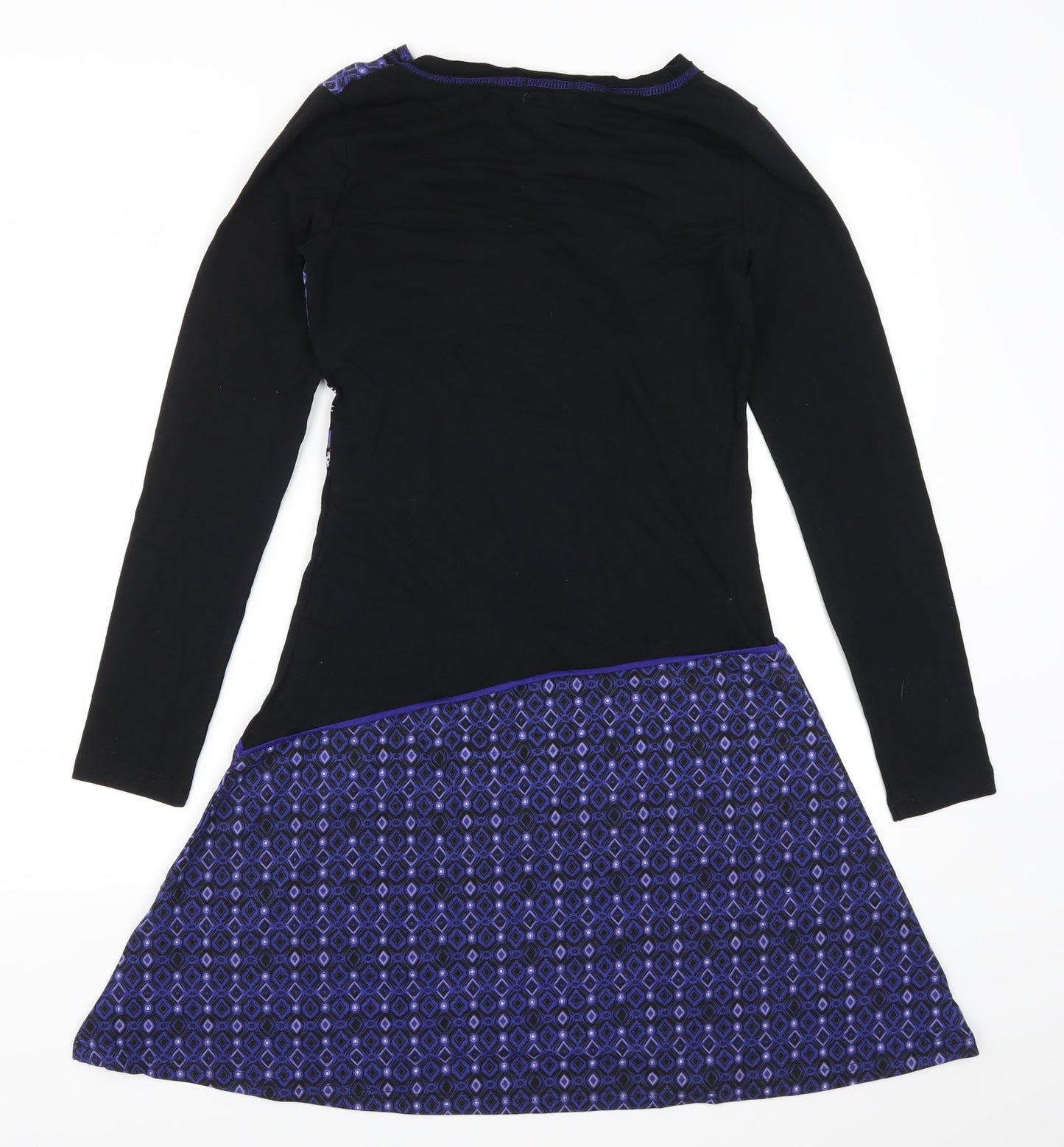 Kaewa Womens Purple Geometric  A-Line  Size S