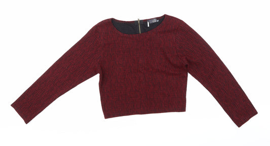 Sparkle & Fade Womens Red   Basic T-Shirt Size L
