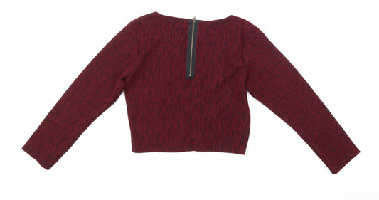 Sparkle & Fade Womens Red   Basic T-Shirt Size L