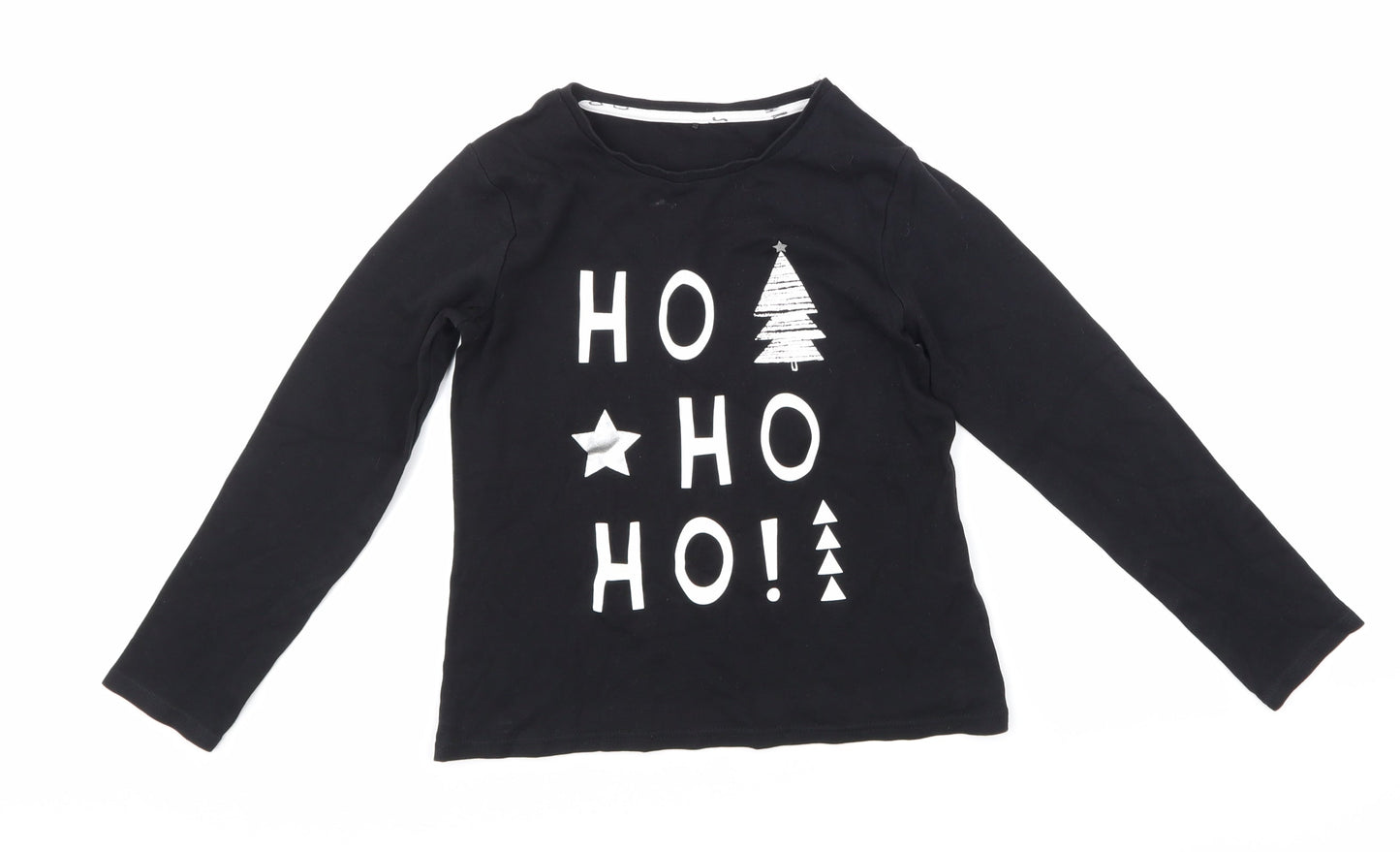 George Girls Black   Basic T-Shirt Size 9-10 Years