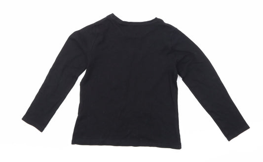 George Girls Black   Basic T-Shirt Size 9-10 Years