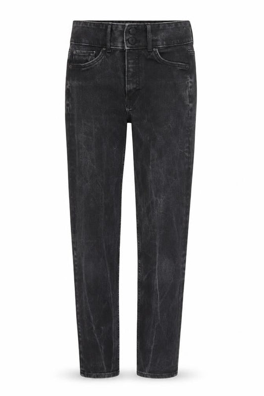 Front view of Marks & Spencer women’s black denim skinny jeans, size UK 10, 27-inch leg