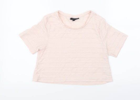 Topshop Womens Pink   Basic T-Shirt Size 8