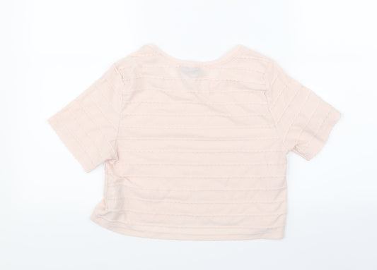 Topshop Womens Pink   Basic T-Shirt Size 8