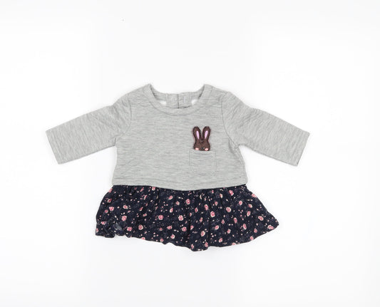 Matalan Girls Grey   Pullover Jumper Size 0-3 Months