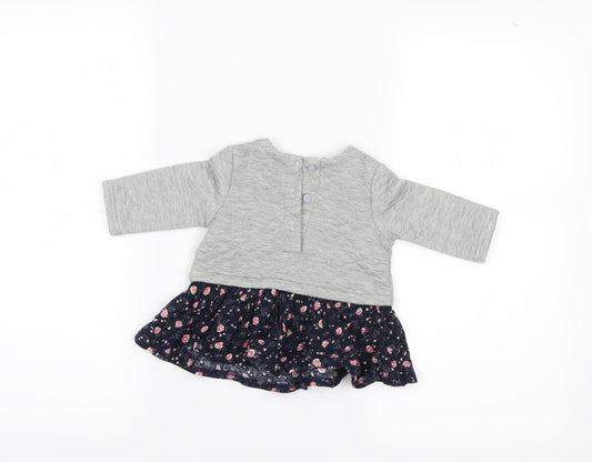Matalan Girls Grey   Pullover Jumper Size 0-3 Months