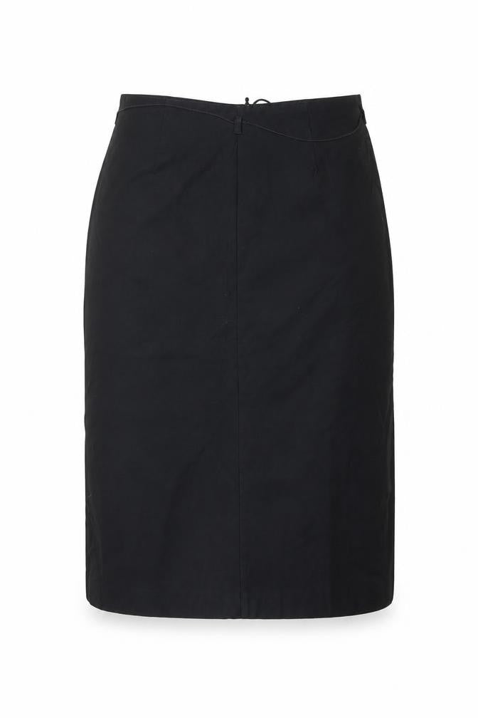Front view of Warehouse women’s black straight & pencil skirt, size UK 10