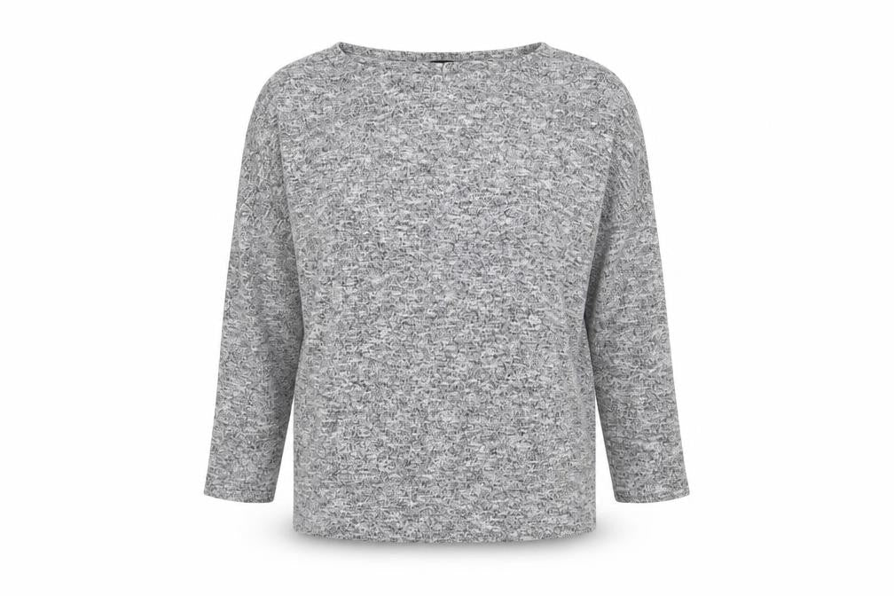 Front view of Dorothy Perkins women’s grey jumper, size UK 10