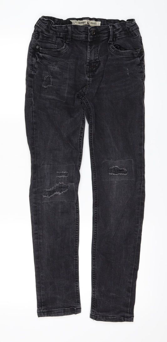 DenimCo Girls Black   Skinny Jeans Size 10-11 Years