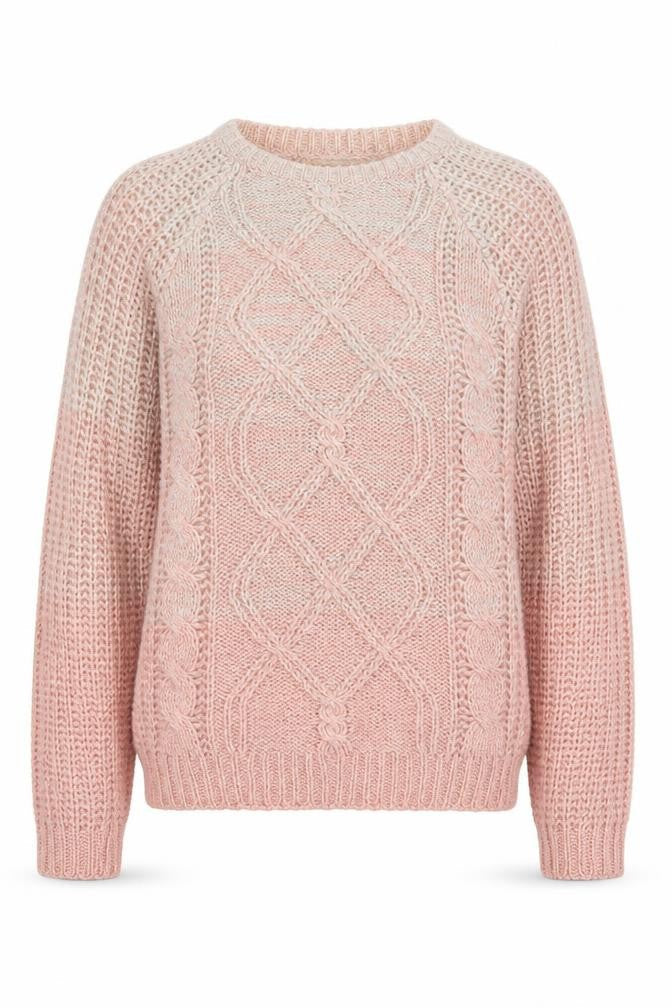 Front view of Red London women’s pink jumper, size S