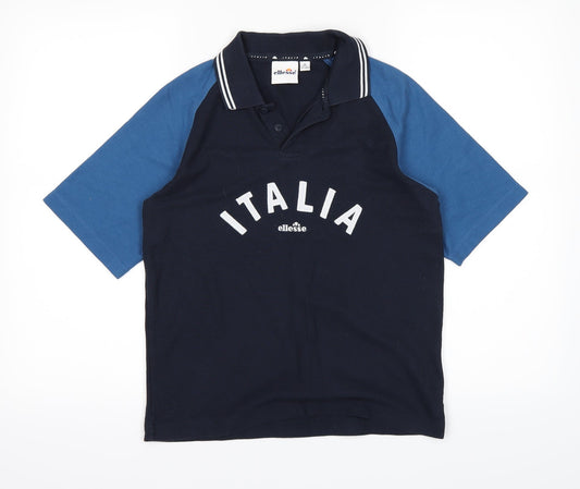ellesse Girls Blue   Basic Polo Size 12-13 Years