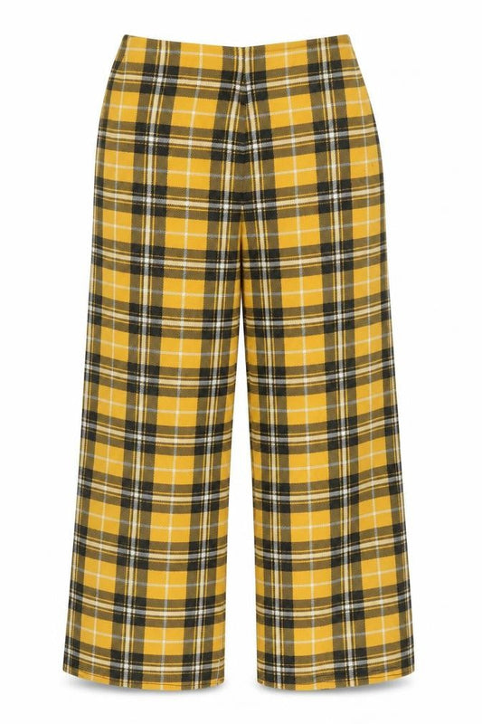 New Look Womens White Check  Capri Trousers Size 8 L25 in