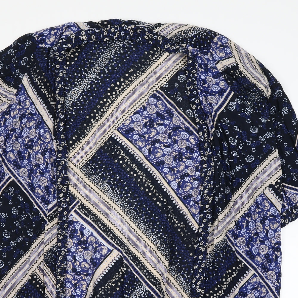 Yours Womens Black Geometric  Kimono Jacket Size 16