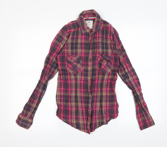 Denim Womens Multicoloured Check  Basic Button-Up Size 8