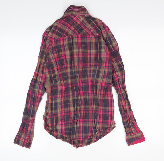 Denim Womens Multicoloured Check  Basic Button-Up Size 8