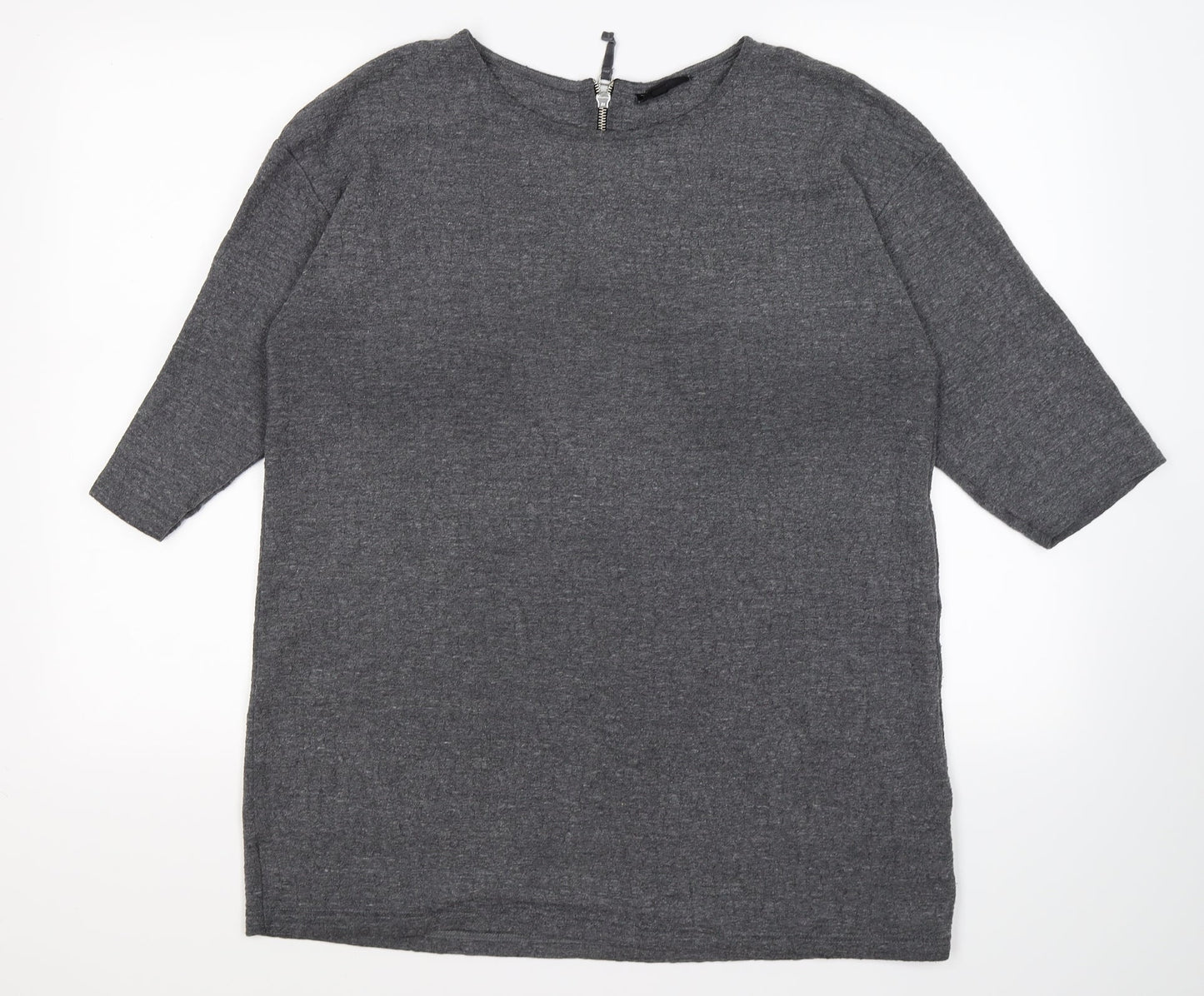 Topshop Womens Grey  Knit Pullover Jumper Size 14