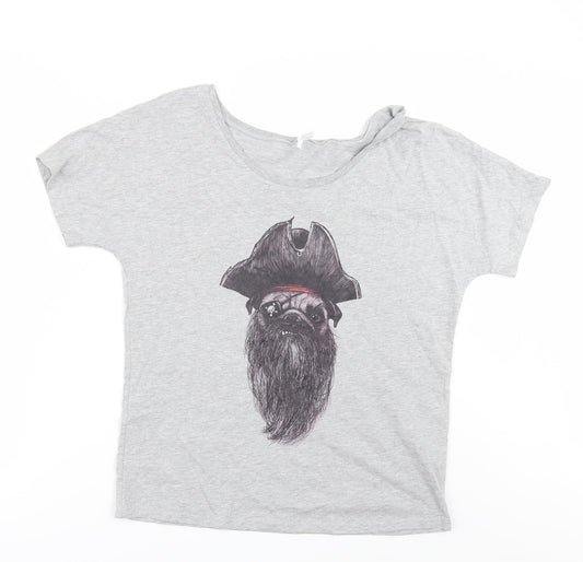 Bella + Canvas Womens Grey   Basic T-Shirt Size S