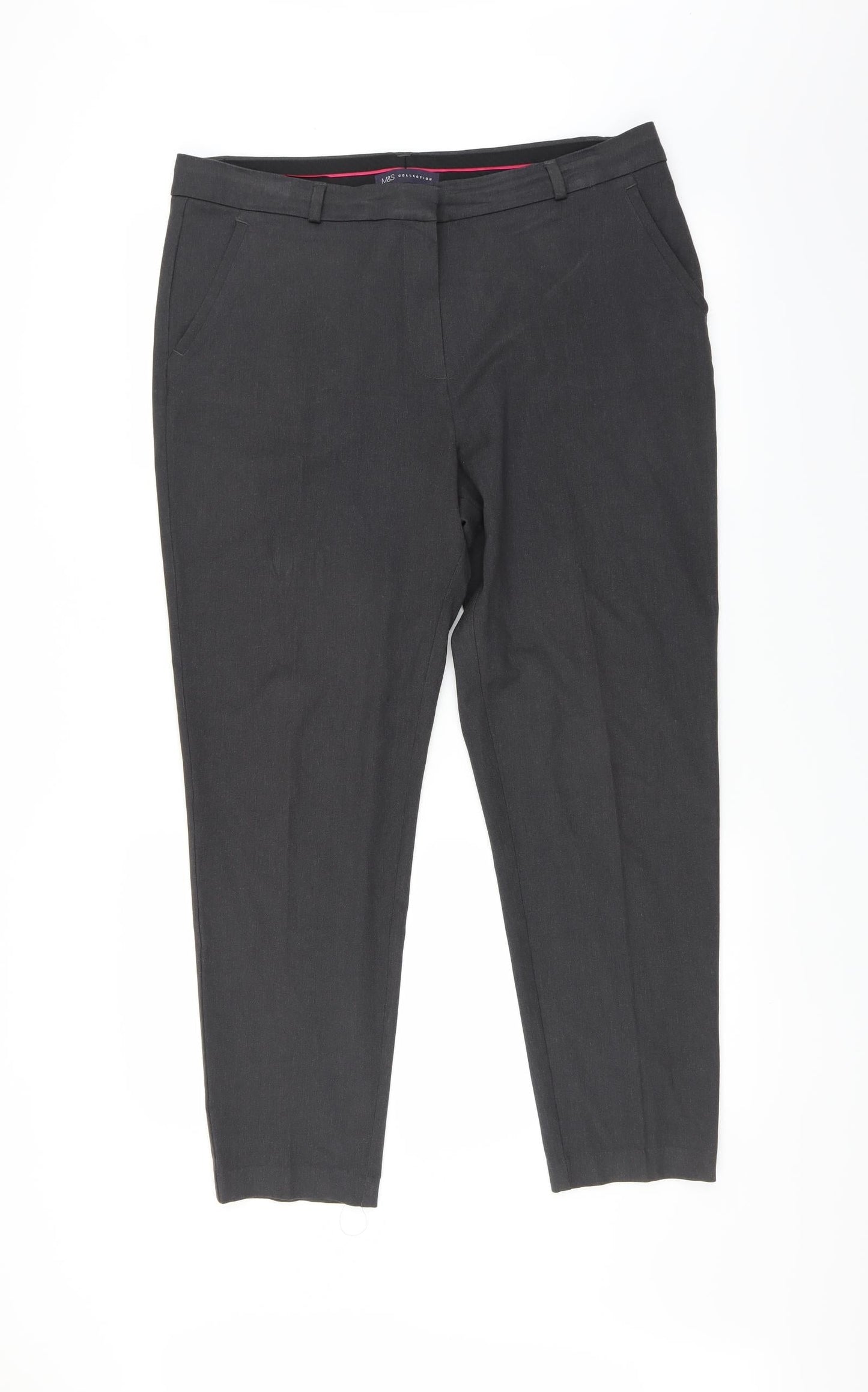 Marks and Spencer Womens Grey   Trousers  Size 16 L29 in