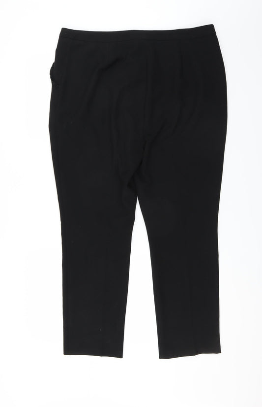 Matalan Womens Black   Trousers  Size 16 L28 in