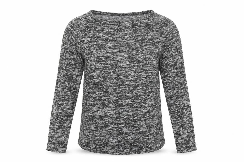 Front view of Topshop women’s grey jumper, size UK 6