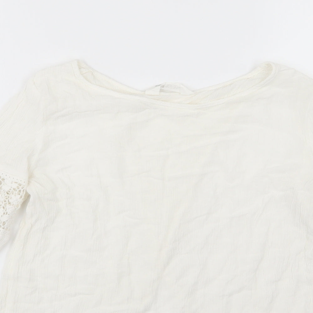 H&M Girls White   Basic T-Shirt Size 14 Years