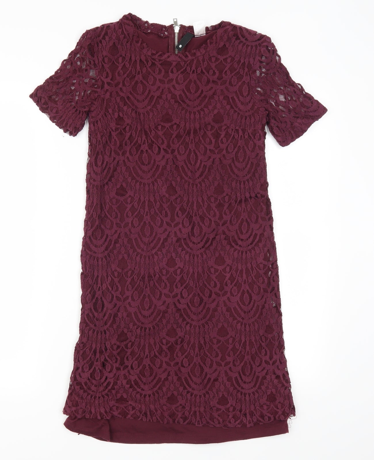 H&M Womens Orange  Lace Pencil Dress  Size 8