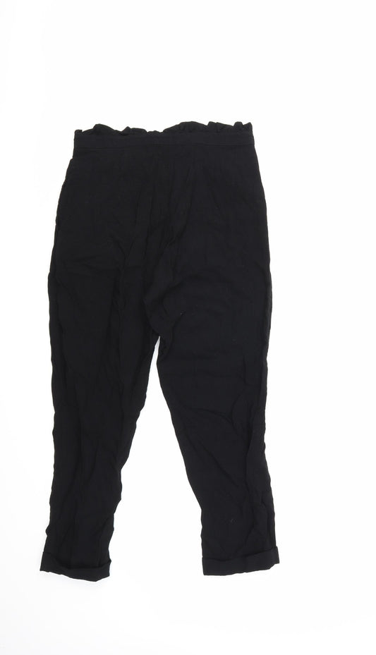 Topshop Womens Black   Trousers  Size 10 L24 in
