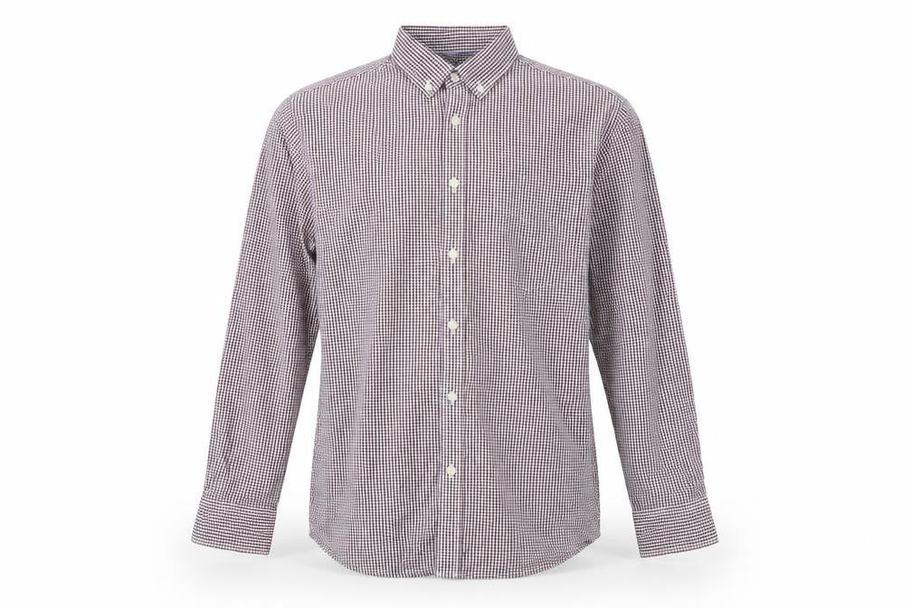 Marks & Spencer Mens Red Check   Button-Up Size M