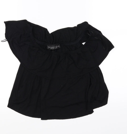 Topshop Womens Black   Basic Blouse Size 6