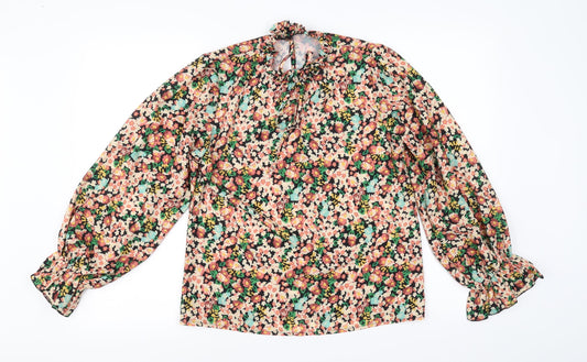 Preworn Womens Multicoloured Floral  Basic Blouse Size 8