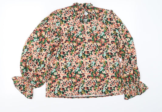 Preworn Womens Multicoloured Floral  Basic Blouse Size 8
