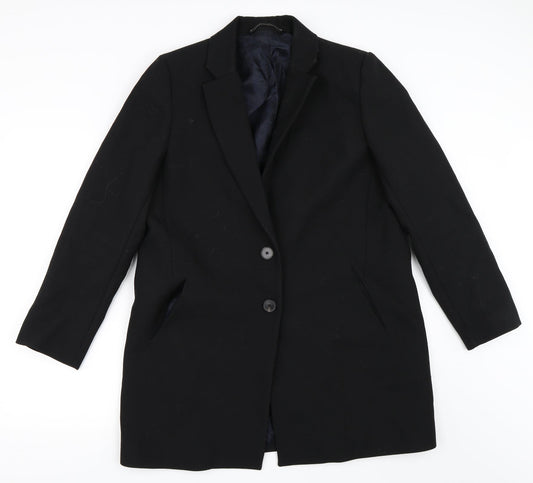 Preworn Womens Black   Overcoat Coat Size L