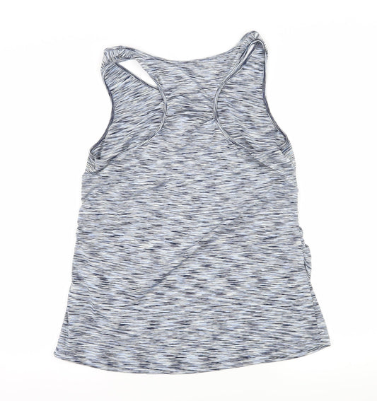 South Luxe Womens Blue Striped Jersey Basic Tank Size L